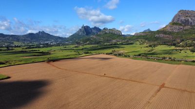 Drone shot of Notre Dame, Mauritius
